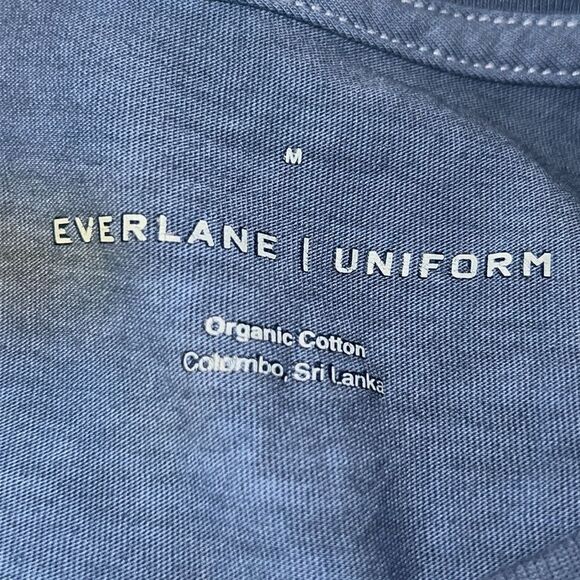 EVERLANE UNIFORM Navy Blue Organic Cotton Shirt-M - Picture 8 of 10